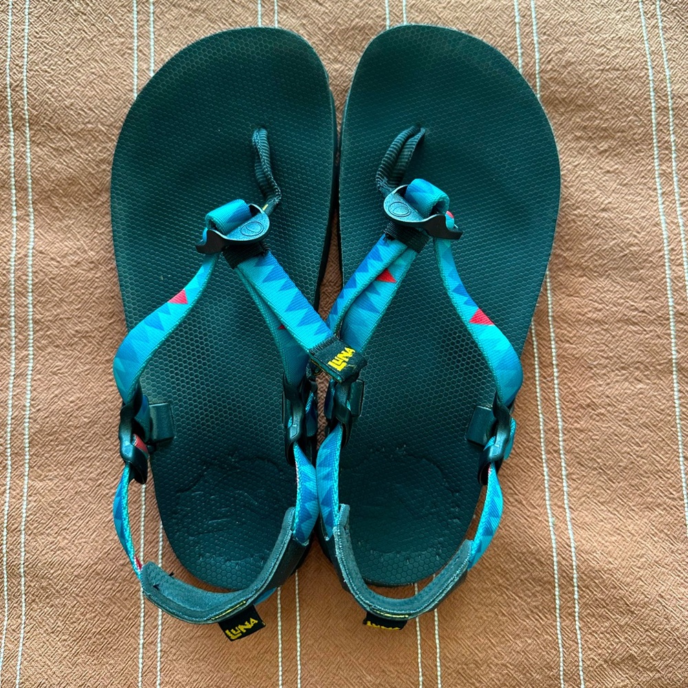 LUNA Sandals Women's Teal Blue Strap Sandals